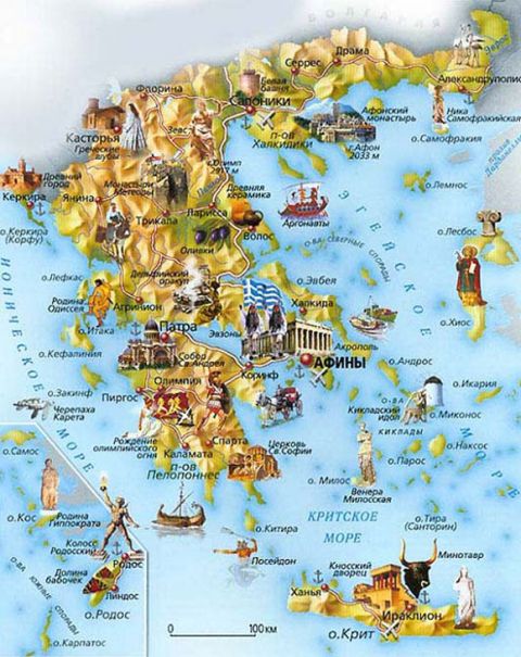 Карта Греции от Софи Тур