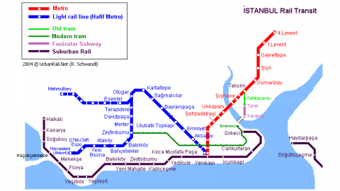 Карта метро Стамбула от Софи тур